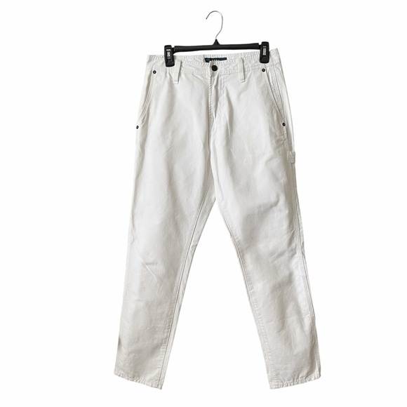 AERO Carpenter White Jeans Men's Size 28 x 30 Tapered Fit Cotton Utility Pockets - Picture 1 of 6